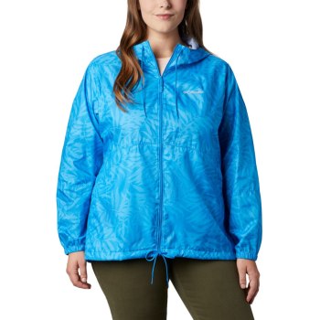 Columbia Flash Forward Printed Windbreaker Plus Size, Chamarras Azules Para Mujer | 264913-WSR